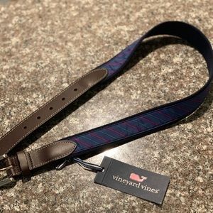 Vineyard Vines Striped Canvas Belt